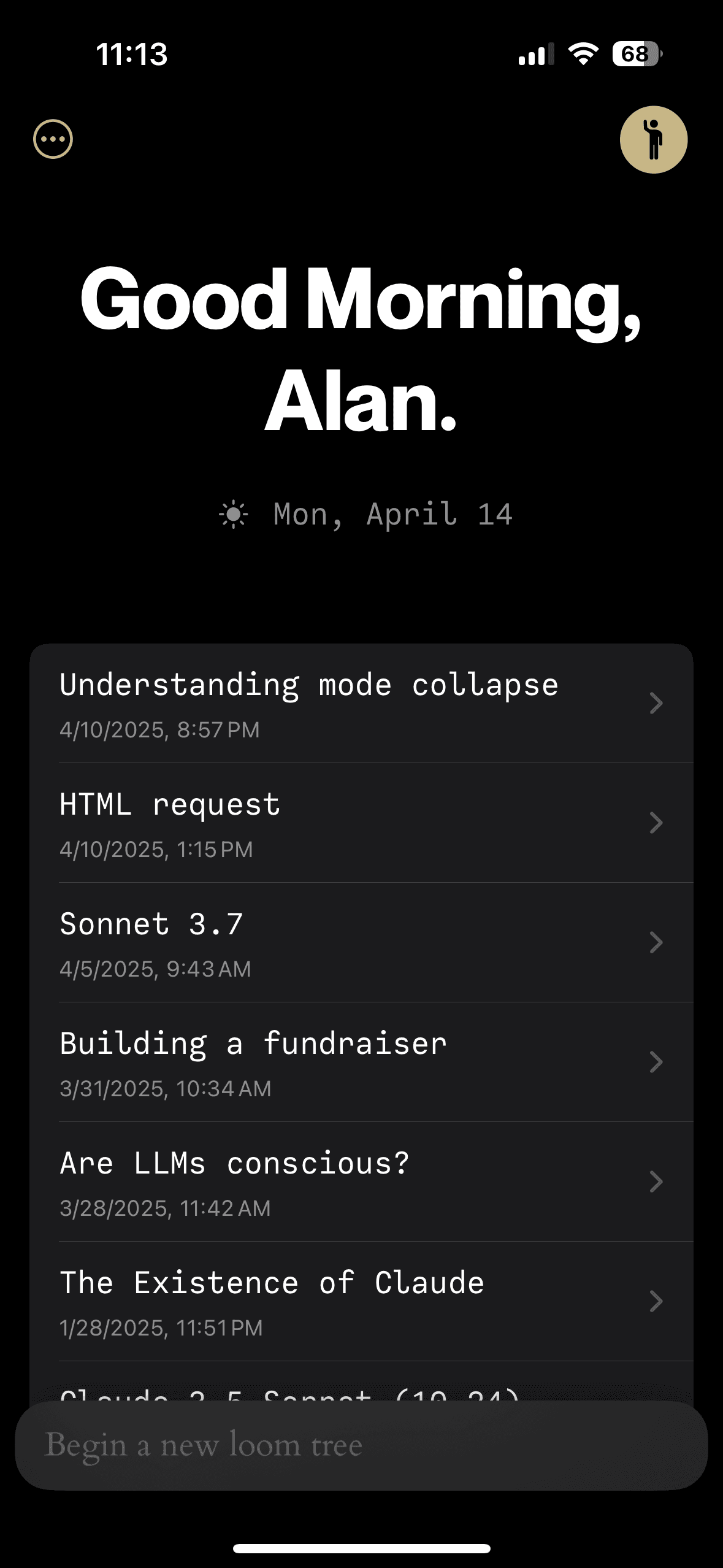 Latent Spaces app screenshot